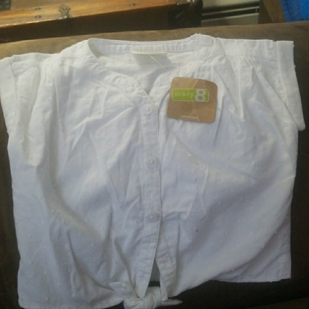 Cute white baby crop top